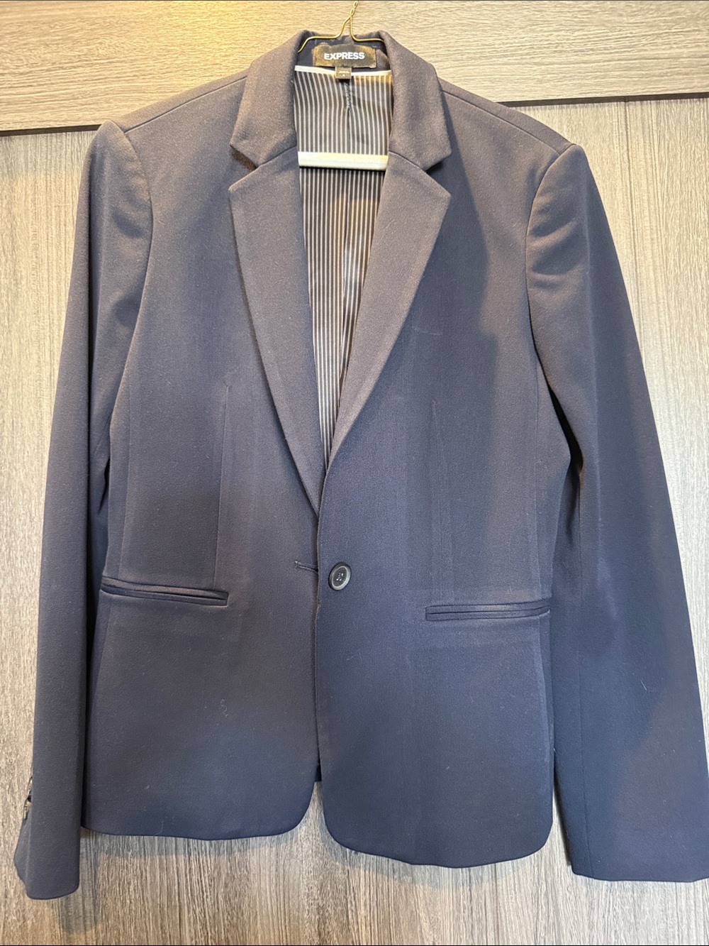Express Men's Navy Single-Button Blazer
